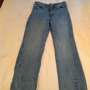 Mango Light Blue Straight Leg Jeans